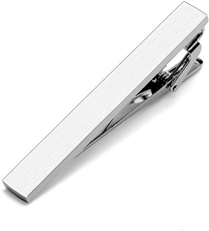 PiercingJ 6cm Herren klassische Krawattenklammer krawattennadel Männer Tie Clip aus Edelstahl für Hochzeit Festival Geburtstag Geschenk, Silber/Gold/Grau (Sliber)