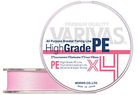 VARIVAS Hochwertiges PE x4 (milchiges Pink, 150 m 6,8 kg (#0,8))