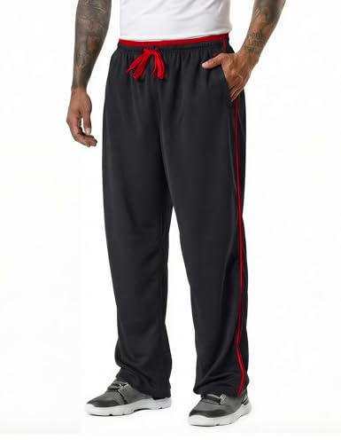 EKLENTSON Herren Trainingshose Jogginghose Mesh Fußball Fitness Schnell Trocknende Hose mit Reißverschlusstaschen