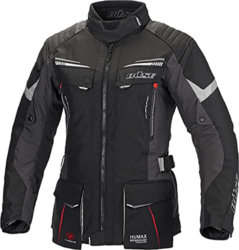 Büse Lago Pro Damen Motorrad Textiljacke, schwarz, 52