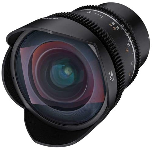 Samyang MF 14mm T3,1 VDSLR MK2 Fuji X – lichtstarkes T3,1 Ultraweitwinkel Cine- und Video Objektiv für Fuji X Mount, 14 mm Festbrennweite, Follow Focus Zahnkränze Vollformat und APS-C 8K Auflösung
