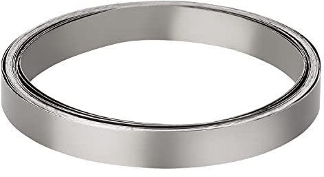 ISOLATECH cinta de acero niquelado, cinta Hilumin para soldar por puntos, soldar, conectar baterías recargables 18650, bricolaje, 0,1mm x 8mm (longitud: 1 metro)