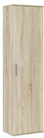 Oggi Carpino Kleiderschrank, 1türiger Kleiderschrank Mehrzweckschrank, Praktischer und Solider Allzweckschrank mit 1 Tür für unterschiedliche Räume, 184,7x50,2 (HxB) Sonoma Eiche