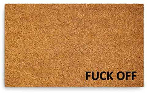 Decor SOHO Welcome Fuck Off Doormats, 18x30 inches, Coconut Coir, Funny, Non-Slip