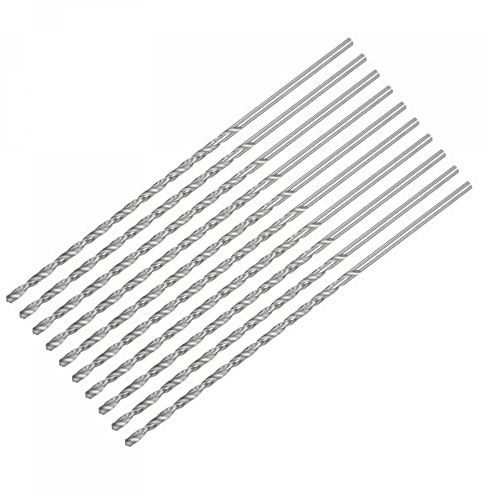 sourcing map 10Stk. Mini Mikro Spiralbohrer 2.5mm extra lang Metallbohrer 120mm Aluminiumlegierung