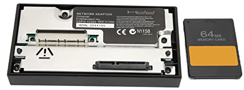 Yctze SATA Network Adapter, SATA Interface Network Card Adapter, Hard Disk Adapter for PS2, With free McBoot with 64MB FMCBV1.966 Memory Card, Supports up to 2TB SATA HDD