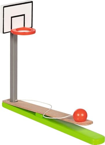 goki 53791 - Tischbasketballspiel - unterhaltsames Geschicklichkeitsspiel aus Holz - Fördert Feinmotorik und Konzentration