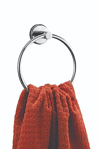 Bathroom Towel Holder Polish Towel Ring For Hand Towel Holder -Towel Hanger & Towel Rings,17cm Towel Holders For Bathrooms By Juba Smart Living (Stainless Steel, Chrome)