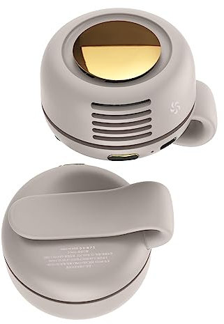 Qcwwy Tragbarer Hängender Taillenventilator mit Clip, Kleine Größe, Starker Wind, Geräuscharm, Einstellbare Windrichtung, Lange Akkulaufzeit für Sportarbeit Im Freien (Weiss)