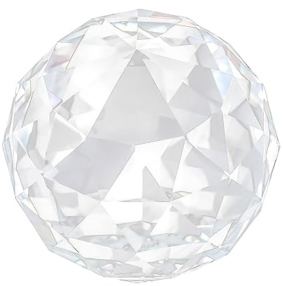 AUNMAS 1Pc Clear Cut Crystal Prisms, Clear Cut 2 Inch Crystal Glass Ball Stand Crystal Maze Glass Ball Home Hotel Decor Hardware Fittings 60Mm/2.36Inch (60MM/2.36in)
