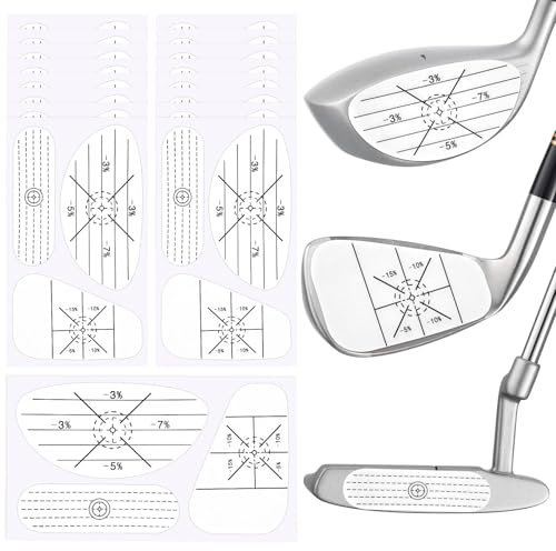 OSDUE Set med golf slagband, 360 st klubbklistermärken för träklubbor och putter, självlärande söt fläck och shot konsekvensanalys, användbart träningshjälp förbättrar gungnoggrannheten