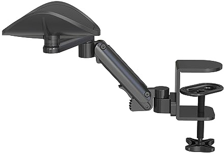 Desire2 musmatta ledat handledsstöd, ergonomiskt armstöd för skrivbord, kontorsskrivbordstillbehör och arbete från hemmet, justerbart handledsstöd för mus för bättre komfort och effektivitet