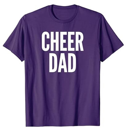 Cheer Dad Cheerleading Matching Parents Purple T-Shirt