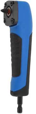 Right Angle Drill Attachment, Compact Durable 90 Degree Driver Extension Holder for Tight Spaces DIY Repair ABS Alloy Steel Blue 5.9in 1 Pack