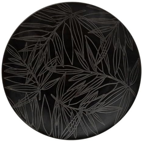 Secret de Gourmet - Lot de 6 Assiettes Plates Vegy 27cm Noir