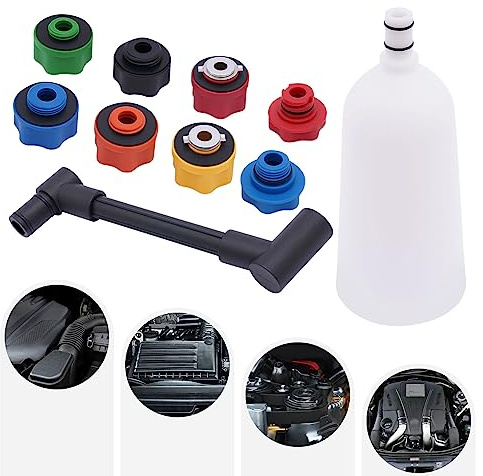 Trichter-Set für Öl, Trichter, 2 l, Öltrichter für Auto, Schraubschnittstelle, Trichter für Motoröl, Länge des Verlängerungsrohrs: 24,5 cm, Durchmesser jedes Adapters 6 cm