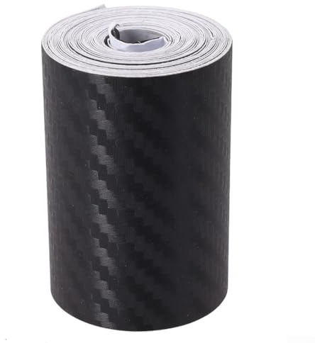 Rouleau de ruban adhésif universel découpable en fibre de carbone pour seuil de portière, rétroviseur latéral (5 cm x 3 m)