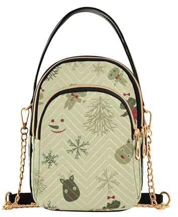 Mnsruu Sac à bandoulière matelassé pour femme en pain d'épice pour téléphone portable, multicolore, Taille unique