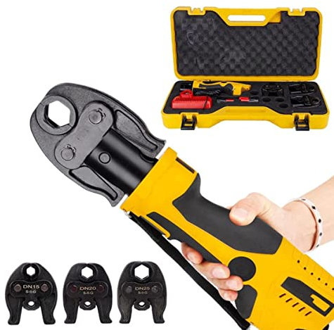 Alicates Prensadores de Tuberías Alicates de engarzado hidráulicos a batería Herramienta de engarzado de cables con batería, Herramienta de engarzado de tuberías hidráulicas, Engarzadora hid
