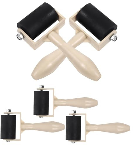 BELLIFFY 5stücke Druckwalze Aus Gummi Druckfarbenwalze Werkzeug Für Kunstdruck Malzubehör Druckklebestift Tinte Applikator Für Junge Mädchen