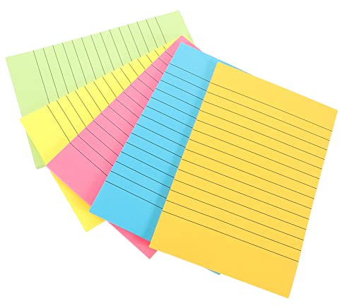 Sewroro Notizaufkleber Haftnotizblöcke Selbstklebend Liniert Bücher Mit Memoaufklebern Notizbedarf Für Schule Büro Tragbar Abreißbar