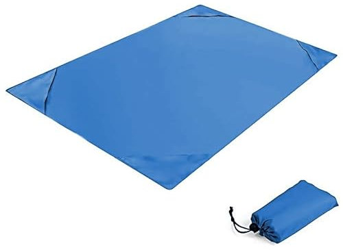 ZYHBBGXFC-XM Familie im Freien wasserdichte robuste Picknickdecken, Faltbare Sanddichte Strandmatte for Kinderspielplatz Camping Park Wandern Gras Reisen(Blue,1.4 * 2m)