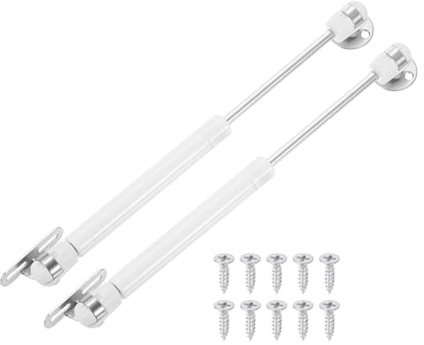 sourcing map 2 bisagras de soporte de tapa, puntales de gas 100N de 10 pulgadas, cierre suave, bisagras plegables automáticas, reducción lenta automática, amortiguador de tapa neumática para armario,