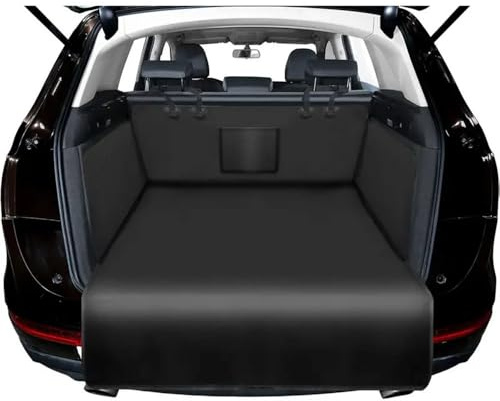 Lhuayeu Hundedecke Auto Kofferraum für VW Touareg II (7P) 2010-2015, Kofferraumschutz Hund mit Ladekantenschutz, Wasserdicht Pflegeleicht Kratzfest,A