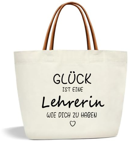 Canvas Tragetasche Lehrerin, Geschenke für Lehrer, Abschiedsgeschenk Lehrer, Schulabschluss Geschenkidee, Geschenkidee Abschied Lieblingslehrerin, Erzieherin Geschenk Abschiedsgeschenk Lehrerin