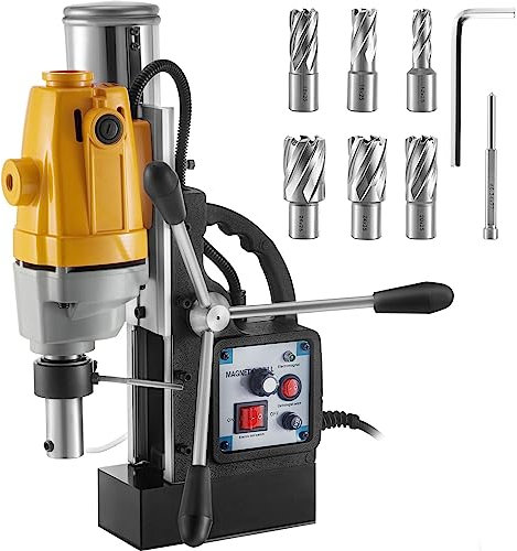 MD40 40mm perceuse magnétique 1100W vitesse continue banc de forage électrique Machine for la Structure en acier d'ingénierie(With 6PCS HSS)