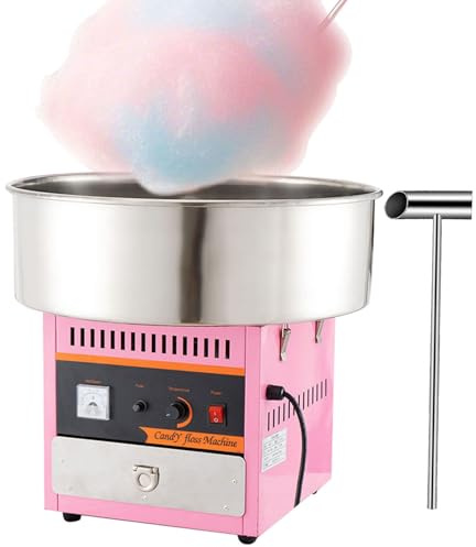 Sockervadd Maskin,Temperaturreglering 50°C - 300°C,1000 Watt Sockervaddsmaskin för Hem,Fester,Bröllop,Födelsedagar,Sportevenemang och Kommersiella Försäljningsstånd