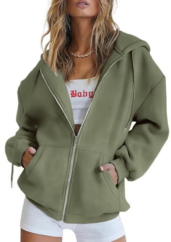 Timuspo Hoodie Damen Sweatjacke 2026 Kapuzenjacke Herbst Winter Lang Sweatshirt Kapuzenpullover Mit Kapuze Reißverschluss Mantel Oversize Pullover