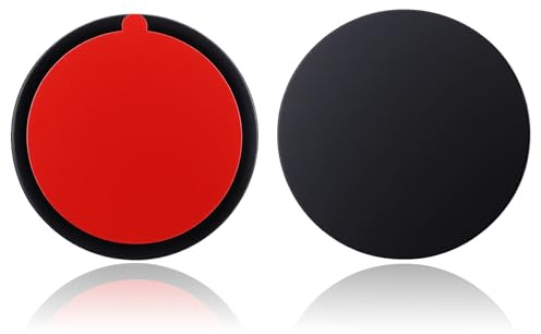 TIESOME 3 stycken 80 mm självhäftande monteringsplattor för instrumentbräda, svart självhäftande dyna, ersättningsskiva, rund, självhäftande sugkoppshållare, lim, universell sugkopp, självhäftande