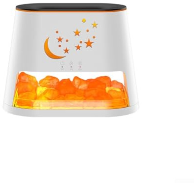 Humidificador de lámpara de piedra de sal con llama, USB para mejorar el sueño, difusor de aromaterapia de calidad del aire para dormitorio, 7 colores con control remoto