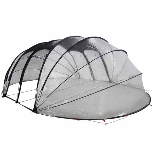 Dôme de Piscine, Dôme de Protection Tente Abri de Piscine Hors Sol Transparent 538 x 440 x 204 cm PVC