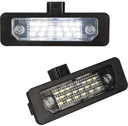 MbuyDIY LED License Plate Light Lamp Assembly Compatible with Mustang Fusion Taurus Flex Focus Lincoln MKS MKT MKX MKZ Mercury Sable Milan 6000K White, Pack of 2