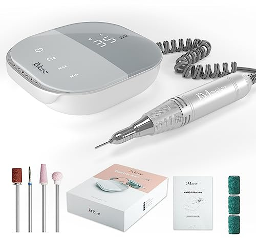 Electric Nail Files, JCMASTER® TouchPro+ Nail Drill Professional E File Kit, Touch Control, LED Display, 35000RPM Powerful Portable Nail Drill Machine for Gel Nail Acrylic Nail Exctra Thick Nail