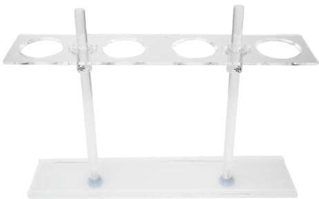 TOPINCN Soporte de embudo de vidrio de 4 agujeros con altura ajustable de plexiglás para embudo para laboratorio