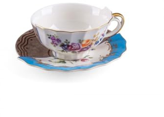Seletti Kerma Hybrid Collection Table Tasse à thé avec soucoupe en porcelaine