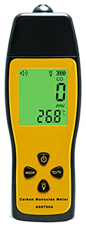 Cheffort Kohlenmonoxid-Messgerät, tragbarer Kohlenmonoxid-Detektor, professioneller CO-Gas-Tester mit LCD-Hintergrundbeleuchtung, 0-1000 ppm Reichweite für Industrie und Zuhause (Batterie Nicht im