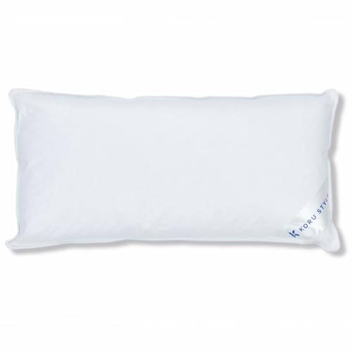Koru Style Superior Kopfkissen 40x80 Daunen – Größe 40x80 cm - Federkissen Daunenkissen - 70% Federn / 30% Daunen - Kissen 40 x 80 – Füllgewicht 500g – Härtegrad: weich