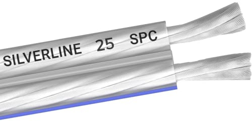 OEHLBACH Silverline SP-25 Câble haut-parleur stéréo Hi-FI avec SPOFC (cuivre argenté) 2 x 2,5 mm² 4 m