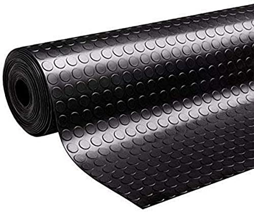 Mugar- Revestimiento para Suelo de Caucho Antideslizante con Relieve de Puntos - Suelo Abotonado de Goma Antideslizante - 1x5m - 1x15m - 1,20x5m -1,20x15m -1,50x5m - 1,50x15m (1x15 m)