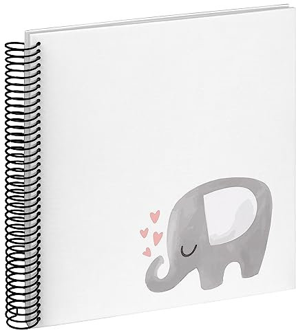 walther design SA-133 Album Photo à Spirale, Motif Éléphant Hearting, 25 x 25 cm