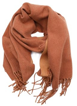 QUEEN HELENA Warmer Winterschal für Damen SC203 braun, Einheitsgröße