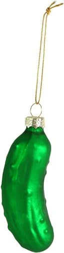 Grüne Weihnachtsgurke Baumschmuck, Gurke Glas geblasene Ornamente, Weihnachtsbaum hängende Gurke Ornamente, Weihnachtsdekoration für Weihnachtsbaum, Weihnachtsdekoration, dekorative hängende