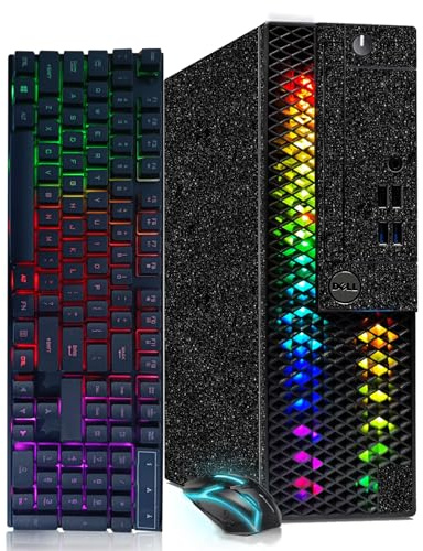Dell RGB Gaming Desktop Computer, Intel Quad Core I5-6500 up to 3.6GHz, GeForce GTX 750 Ti 4G GDDR5, 16GB Memory, 512G SSD, RGB Keyboard & Mouse, 600M WiFi & Bluetooth 5.0, Windows 11 Pro (Renewed)