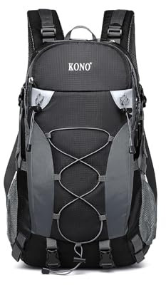KONO Eq2238 Yw Zaino da Escursionismo, Nero, Taglia Unica Unisex-Adulto
