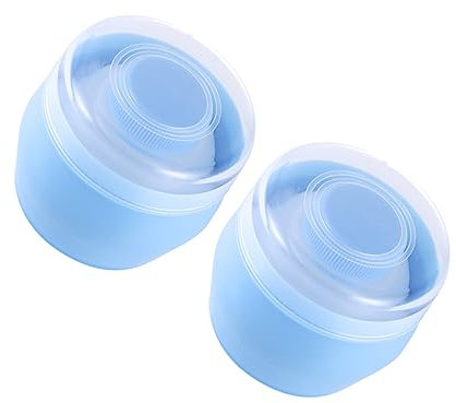 Beatifufu 2stücke Körperpuder mit Quaste Talkumpuder in Dose Puderquaste für Babypuder Praktische Anwendung für Hautpflege Robustes Kunststoffmaterial