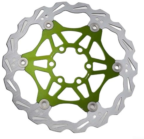Mountainbike-Bremse für Rotor, 160 mm, schwimmende Scheibenbremse für Beläge, 203 mm, ultraleichte MTB-Scheibenbremse, Fahrradteile (grün)